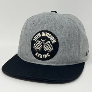 10.Deep 10th Division XXX Inc No Love Hat Baseball Cap Wool Blend Snapback Grey